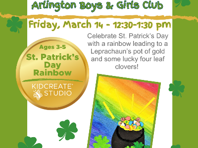 Kidcreate Studio - Wilmington. Arlington: St. Patrick's Day Rainbow